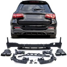 Heck Diffusor Sport Ausf&uuml;hrung mit schwarzen Endrohren f&uuml;r Mercedes GLC X253