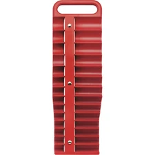 Strongway 3/8in.-Drive Magnetic Socket Holder, SAE and Metric, Red