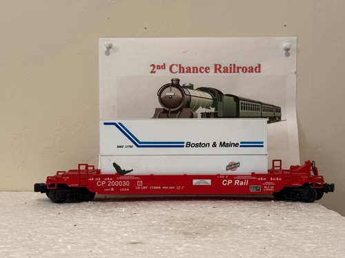 Trenes escala O Lionel Canadian Pacific Intermodal Well Car 200030 con remolque LCCA | Condition: Used