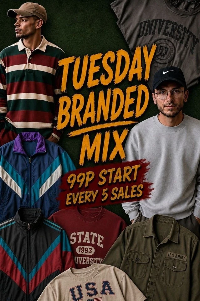🤩99p Starts - MENS BRANDED JACKETS MIX- 10 SECOND TIMER🤩