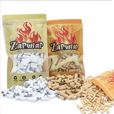 White+Natural Unrefined Pre-Rolled Filter Tips Rolling Paper Tips - 400 Tips