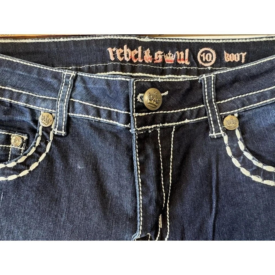 Rebel & Soul New (No Tags) Embellished Missy Boot Bling Size 10 - Image 4 of 4