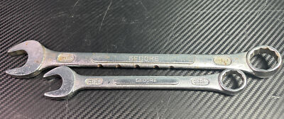 Lot of 2 GEDORE 7/8'' & 11/16'' Combination Wrench 12 point Tool India Drop Forged