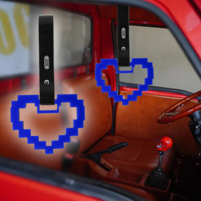 JDM TSURIKAWA Mosaic Heart Blue Ring Subway Train Bus Handle Strap Charm Drift