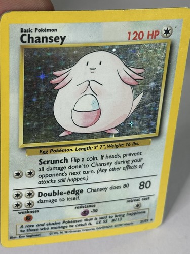 Chansey 3/102 Holo Rare Base Set - Pokemon Card WOTC - Picture 3 of 14
