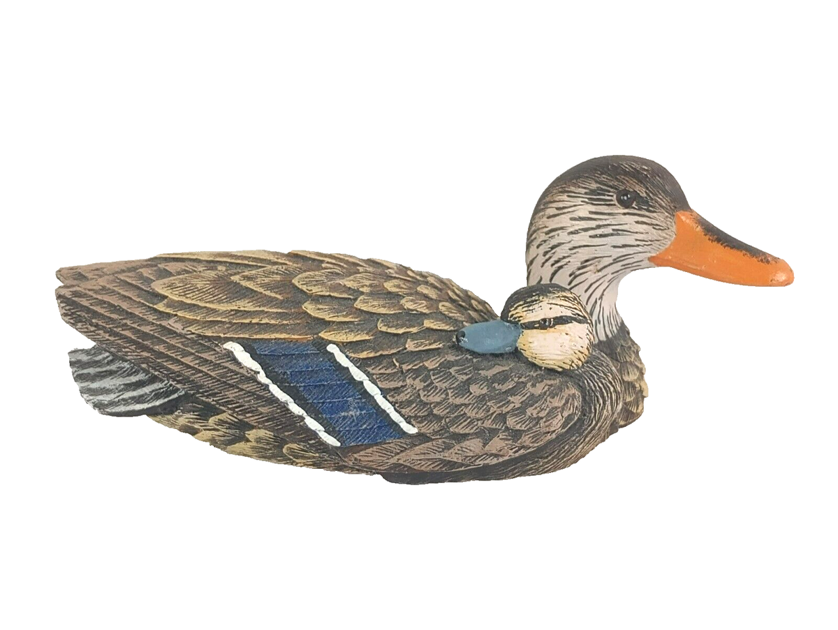 HERITAGE DECOYS J B GARTON HEN MALLARD WITH CHICK vintage 5
