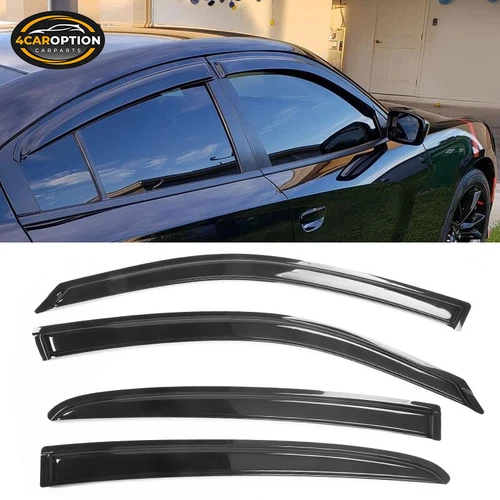 Fits 11-23 Dodge Charger Window Visors Rain Sun Guard Vent 4Pc Set