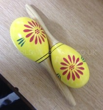 Pair of Performance Percussion Wooden Maracas - Brand New Boxed.