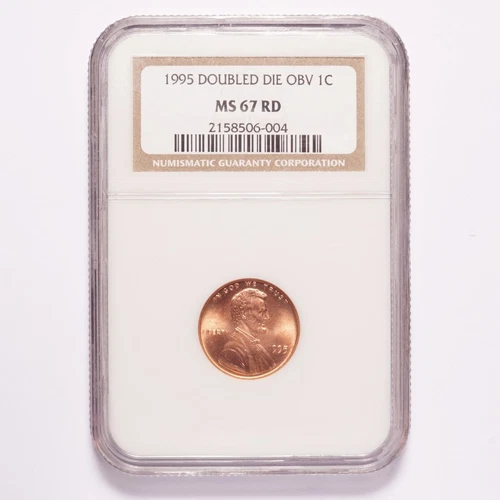 1995 Lincoln Cent Double Die Obverse NGC MS67 RD