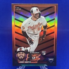 2023 Topps Update Joey Ortiz Rookie Halloween Orange & Black Foil #US126