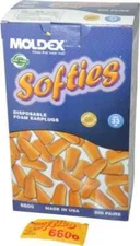 Softies 6600 Uncorded Noise Reduction 33 db Disposable Shooting Sleep Earplugs
