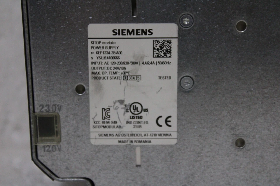 Siemens 6EP1334-3BA00 SITOP PSU200M 10A Stabilisiertes Netzteil - Bild 4 von 4