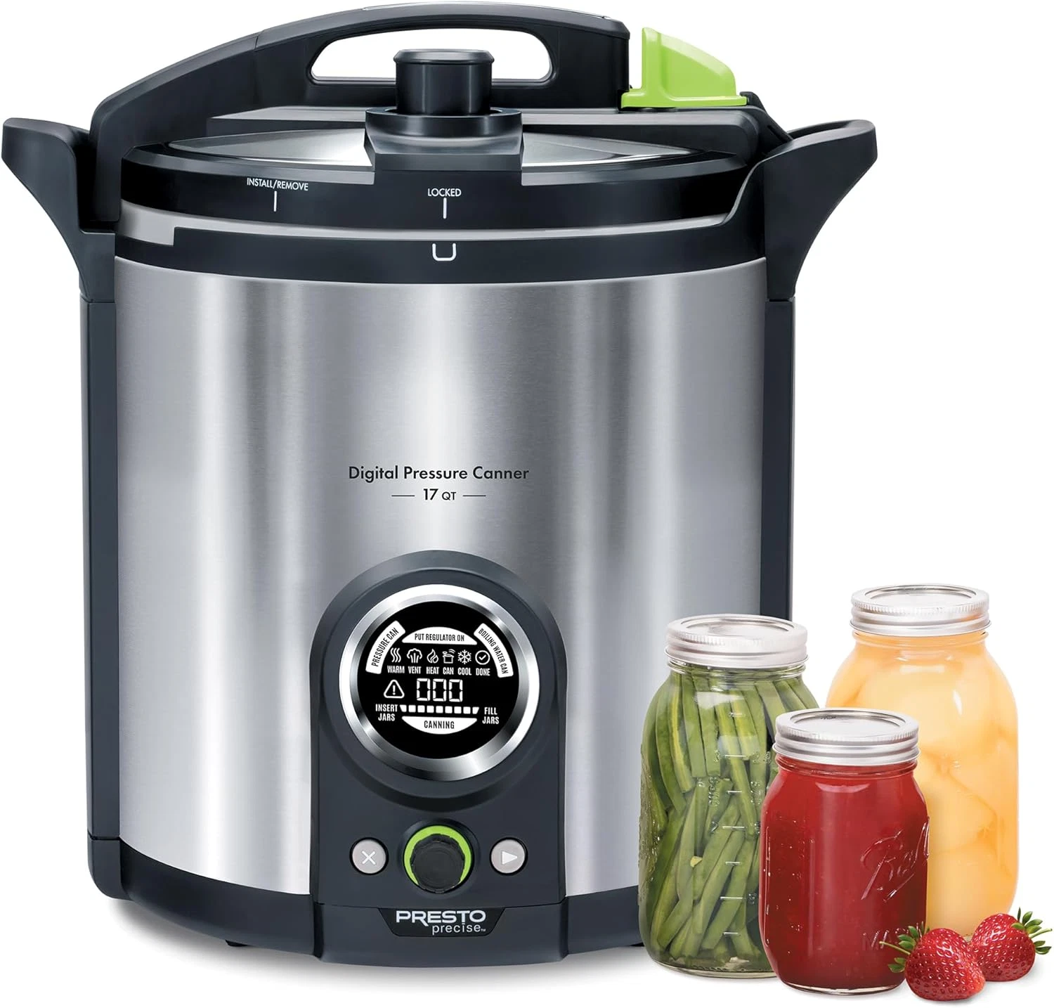 17-Quart Digital Pressure Canner with Safety Features & Recipe Book