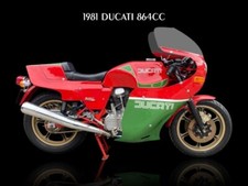 1981 Ducati 864cc Motorcycle NEW Metal Sign: 12 x 16" Ships Free