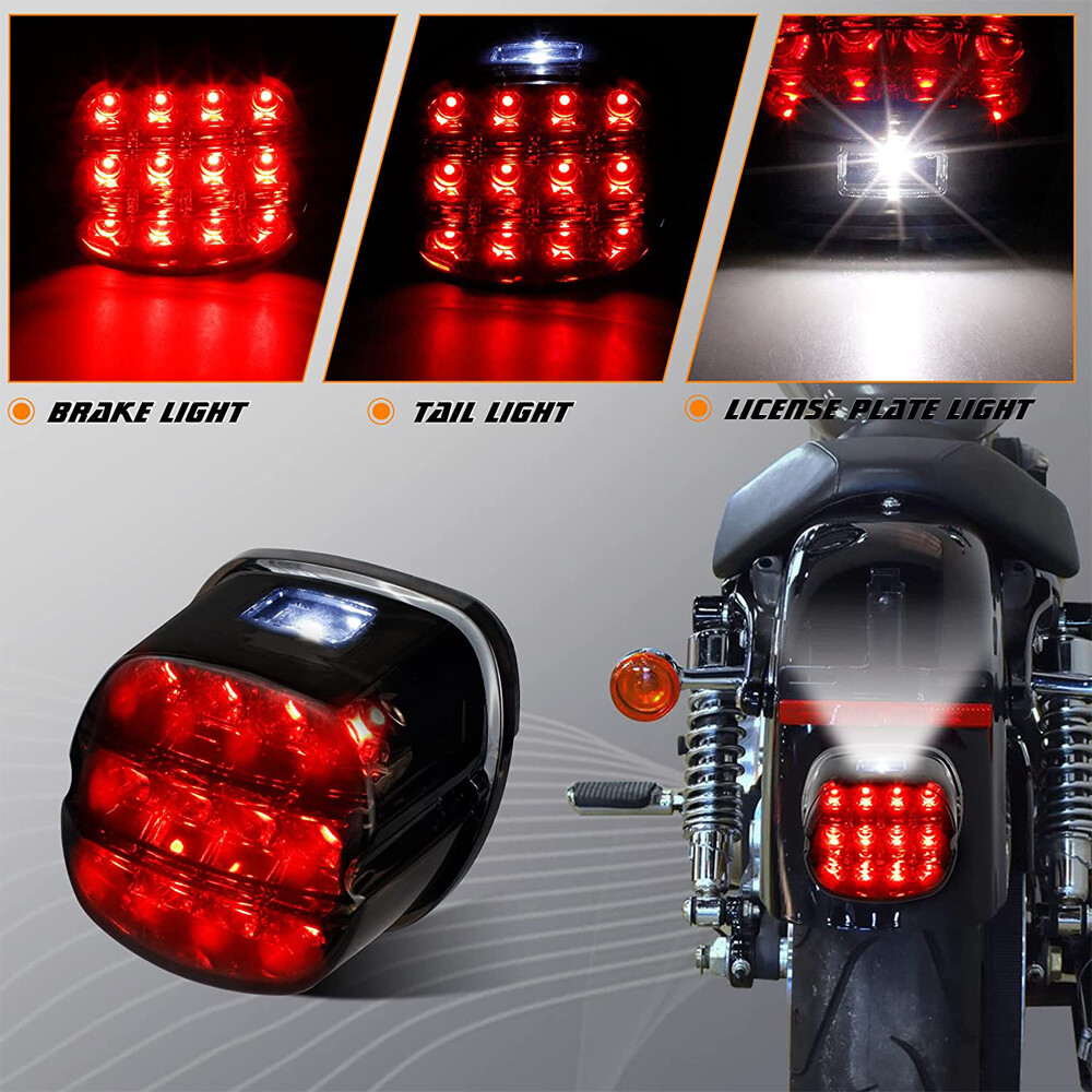 Smoke Len Brake Tail Light For Harley Sportster 883 Dyna Electra