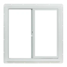 Utility Left Hand Single Slider Vinyl Window Dual Pane Insulated Glass Screen