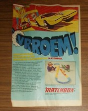 Seltene Werbung EDOR MATCHBOX T 600 Katapult Rennbahn 1974