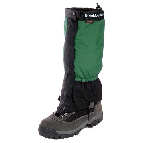 Outdoor Designs Perma eVENT Gaiter Small Green w/Front Zip/Storm Flap