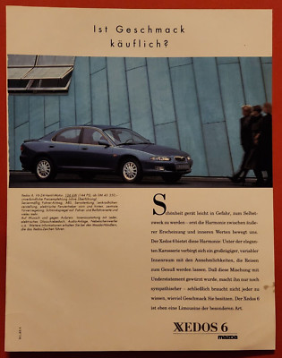 36. Mazda Xedos 6 Werbeanzeige Werbung Reklame 1993