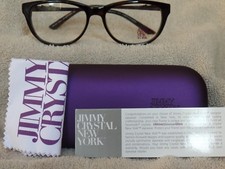 New Jimmy Crystal Women's Eyeglass Frame Valletta Tortoise Plastic 53-16-135