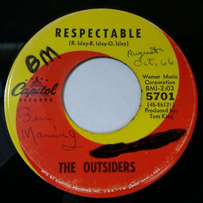 OUTSIDERS Lost In My World b/w Respectable 5701 IAM 7'' 45rpm Vinyl VG+