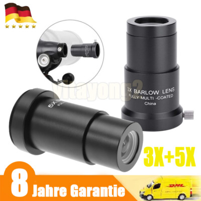 Barlowlinse 5X 3X 1,25 Zoll Barlow Full Multi Coated Teleskop Okular Zubehör