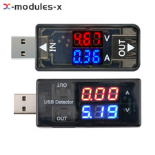 Digital Dual LED Display USB Voltage Current Meter Voltmeter Ammeter Detector