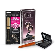 Cover Your Gray Fill in Powders with Pro-Growth Hair Color Touchup - 3 Color Opt