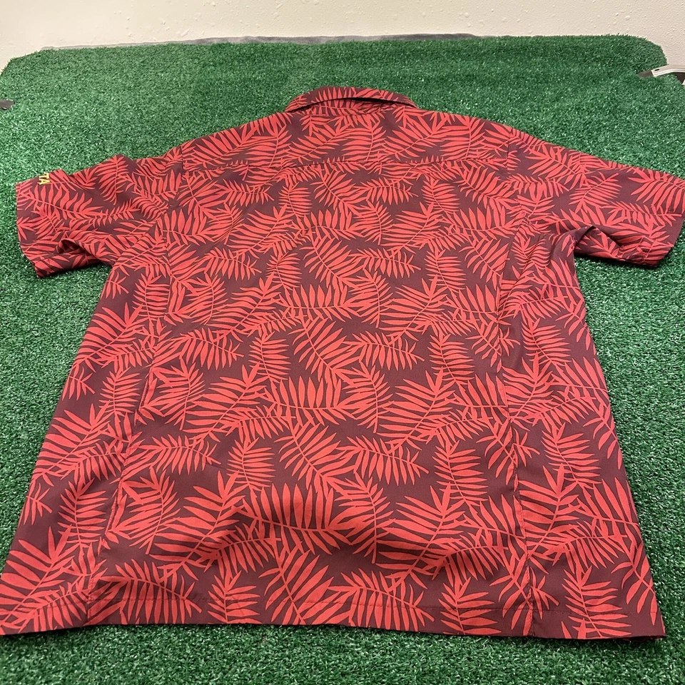 Minnesota Gophers Shirt Mens Extra Large Red Floral Button Up Hawaiian Colosseum - Image 3 of 4