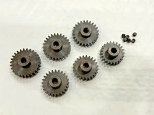 6pcs RC MOD1 5mm Bore Hardened Steel Pinion Gears 34T, 35T, 36T, 37T,38T,39T