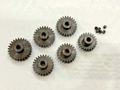 6pcs RC MOD1 5mm Bore Hardened Steel Pinion Gears 28T, 29T, 30T, 31T,32T,33T