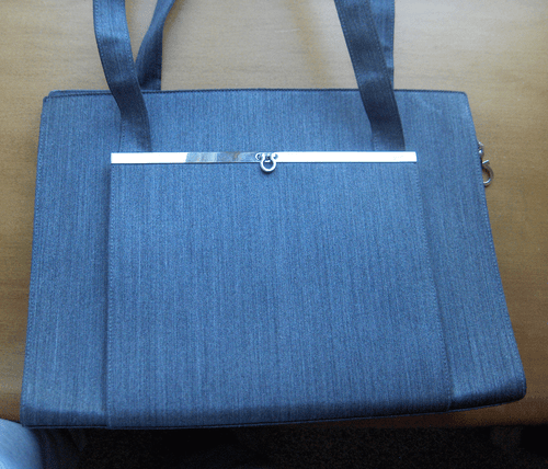 Ferragamo vintage large tote shoulder bag~fabric~logo hardware~pristine-Genuine - Picture 2 of 12