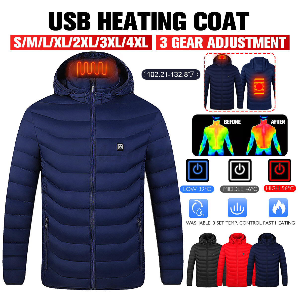 heated usb jacket