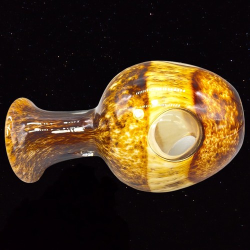 Vintage Art Glass Tortoise Shell Hue Vase Cased Bud Rounded Vase 5.5”T 2.5”W - Picture 9 of 11