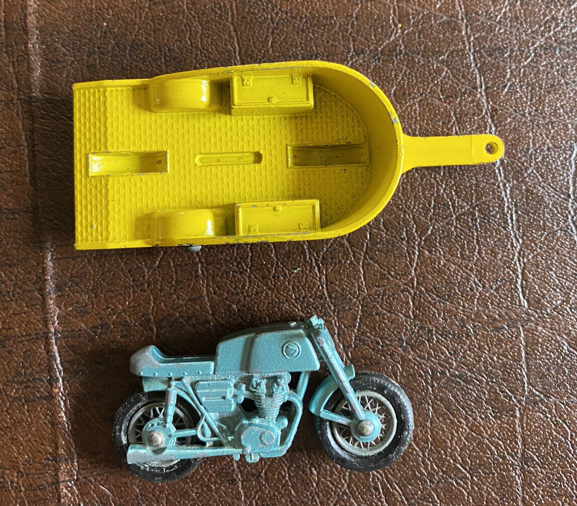 Lesney Matchbox Series No. 38 Honda Motorcycle & Trailer Lesney Matchbox Series No. 38 Honda Motorcycle & Trailer