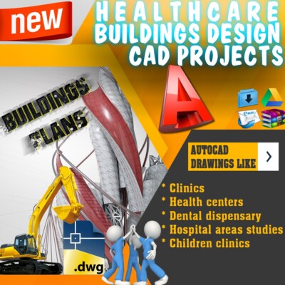 62 AUTOCAD DRAWINGS DWG FILES 2D FOR HEALTHCARE BUILDINGS DESIGN PROJECTS
