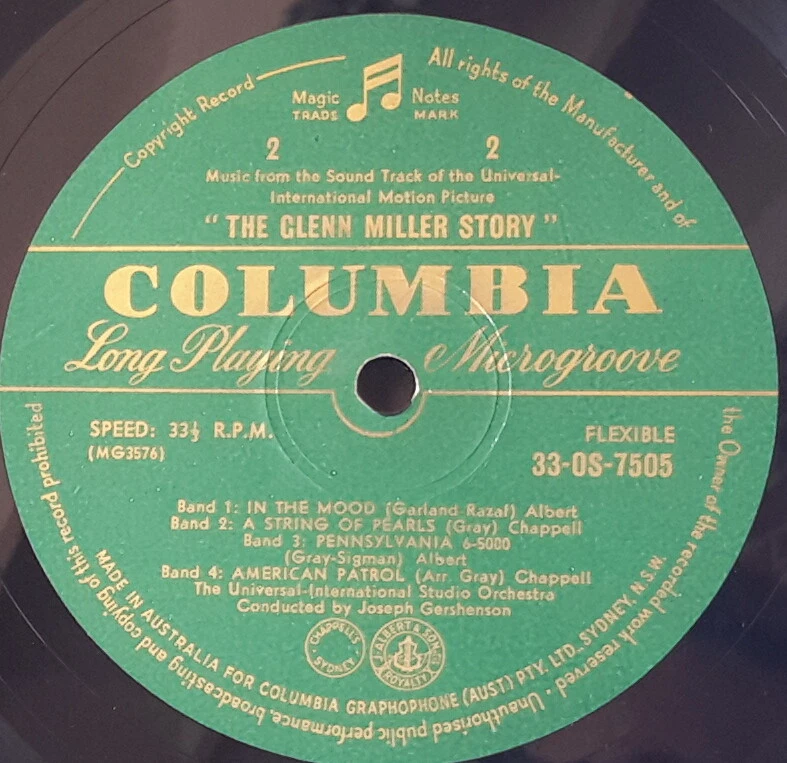 THE GLENN MILLER STORY - SOUNDTRACK GERSHENSON 1954 COLUMBIA 33OS 7505 AUS 10"LP - Image 3 of 3