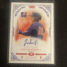2022 Onyx Vintage Baseball Base Auto Blue Ink #VA-JS Jordan Sprinkle - Prospect