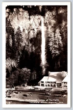 Oregon Columbia River Highway Multnomah Lodge at the Falls RPPC Vintage Postcard