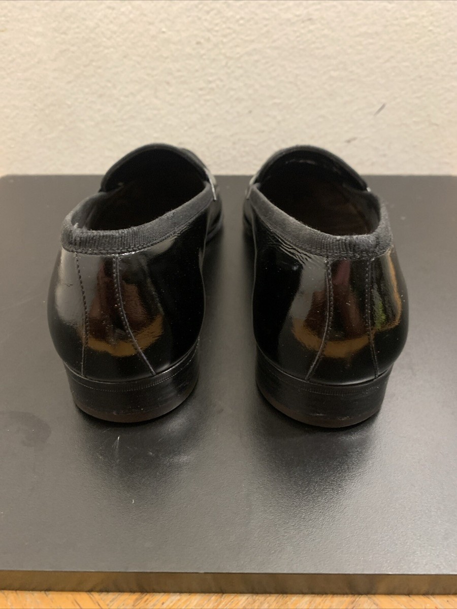 Salvatore Ferragamo Patent Leather Fabric Dress Loafers Slip on Men Sz 10 D Salvatore Ferragamo Patent Leather Fabric Dress Loafers Slip  main image 4