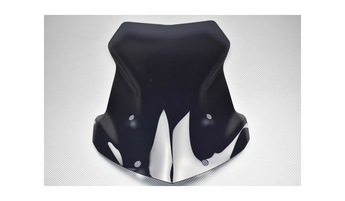 Bulle double courbure BMW R1250GS déviation de l'air maximale en polycarbonate fumé