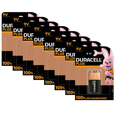 8x 1er Blister Duracell Plus 9V E Block Alkaline Batterien Blister 6LR61 MN1604