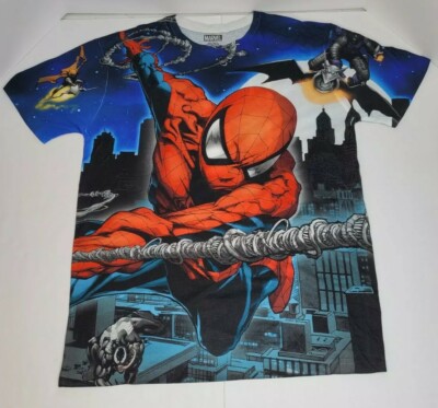 スパイダーマン　総柄　tシャツ アニメ　marvel batman eplus1138i.jpg