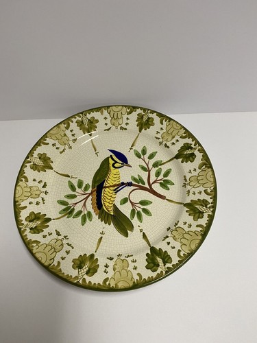 Este Ceramiche Made In Italy Ceramic Plate Tropical Bird 9.5” - Picture 2 of 8