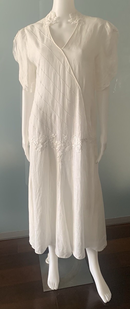 knee length dresses for ladies Diana Drop Waist Dress, in White Lovely Lace, Size: XL main image 1