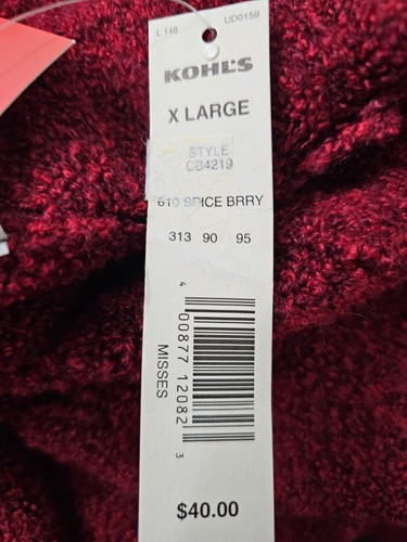 Suéter Pullover Croft And Barrow Spice Berry para Mujer Talla X-Grande - Imagen 7 de 9