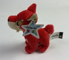 McDonalds Neopets Red Lupe Plush Figure 2004 w/ Star Tag 4" VG