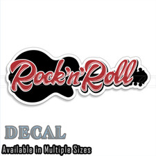 Rock And Roll Guitar Decal Sticker