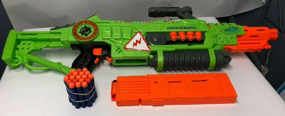NERF Gun - REVOLTINATOR Zombie Strike with Motorized Lights Sounds