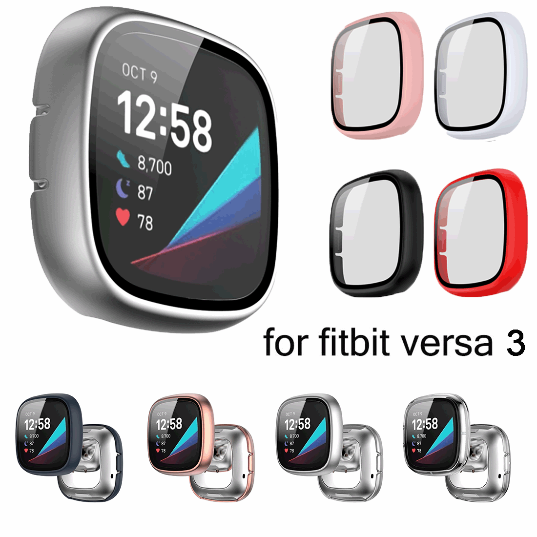Vetro Apple Watch Se Custodia Protettiva Completa Per Fitbit Versa - Foto 13